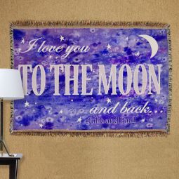 To the Moon Throw Blanket